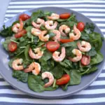 Spinach and shrimp salad